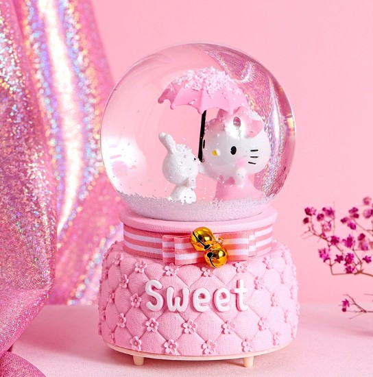Cầu tuyết hello kitty kèm đèn